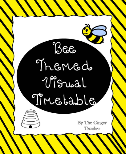 Bee Themed Visual Timetable Display