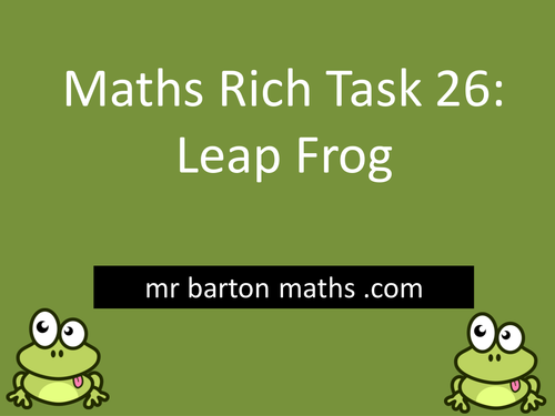 Rich Maths Task 26 - Leap Frog