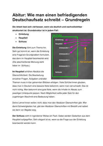 Abitur: Wie schreibt man einen Aufsatz?