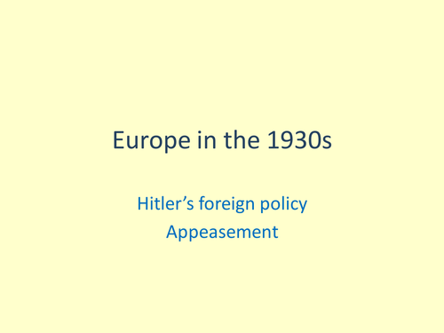 Hitler's foreign policy multiple choice game