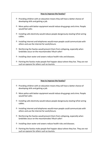 Improving the favelas DME lesson