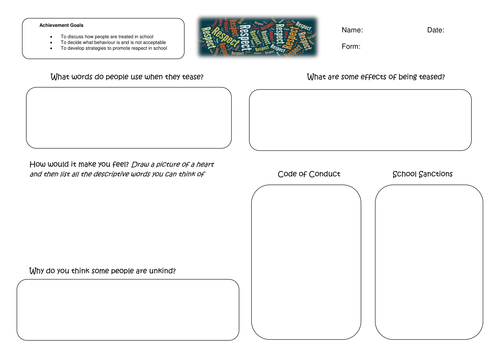 Year 7 lesson about respect