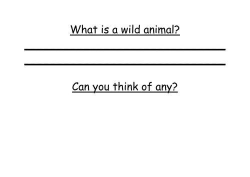 wild/ domestic animal sorting (smart notebook and word document)