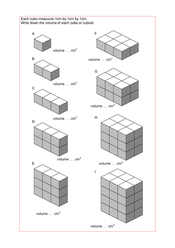 Maths KS2 KS3 KS4 Foundation: Volume of cuboids, with a wide range of differentiated worksheets.