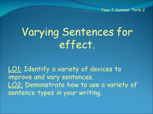 Varying Sentences and Types