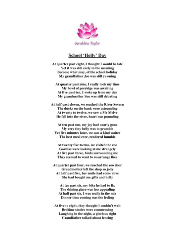 School Holly Day Poem