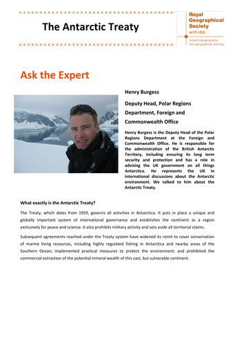 Ask the Expert Interview on The Antarctic Treaty 