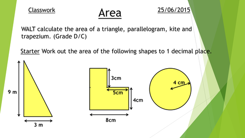 Area of shapes