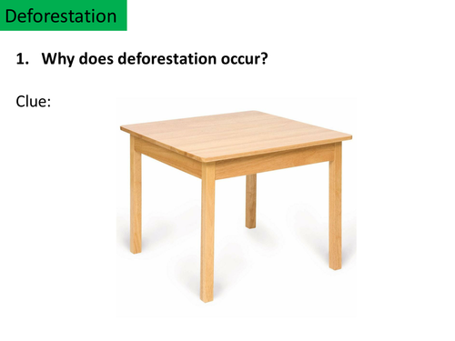 Deforestation starter/plenary