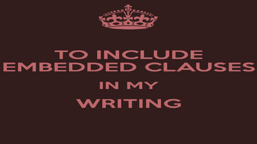 Embedded Clauses