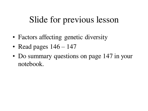 AQA Genetic diversity