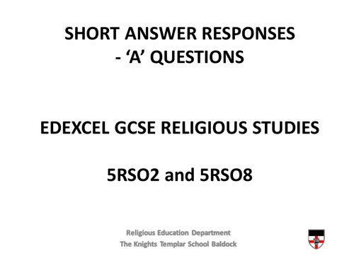 Edexcel GCSE Short Answer 'A' Responses