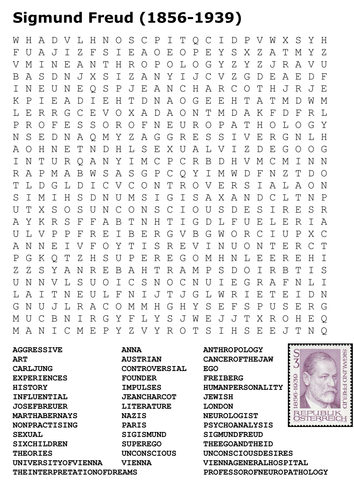 Sigmund Freud Word Search