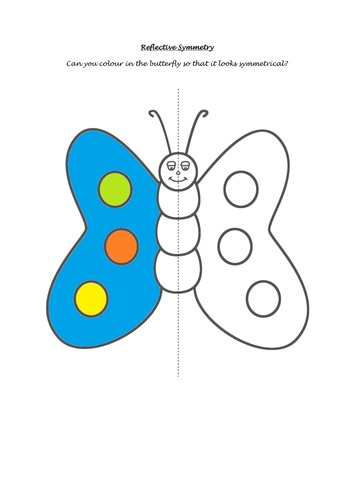 Butterfly Symmetry Worksheet by missp87 - Teaching Resources - Tes