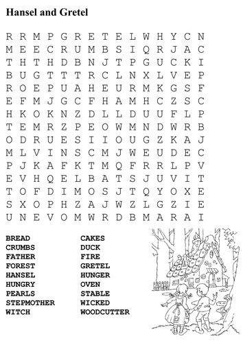 Hansel and Gretel Word Search