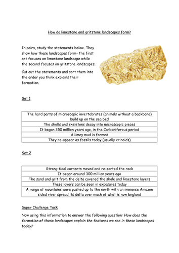 How do rocks shape the land