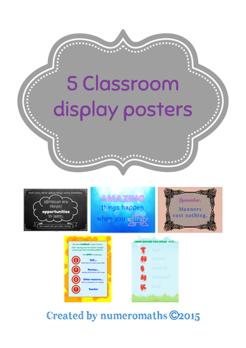 5 Mixed classroom posters