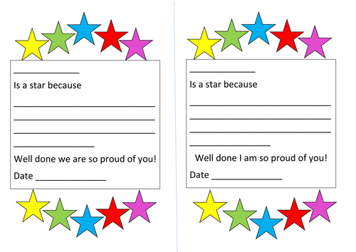 super star home communication sheets 