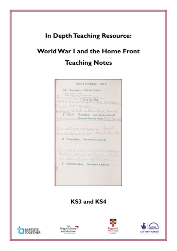 World War I and The Home Front: Investigation
