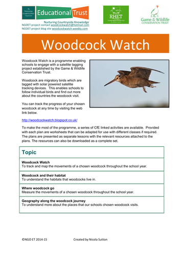 Woodcock Watch - Scottish Curriculum