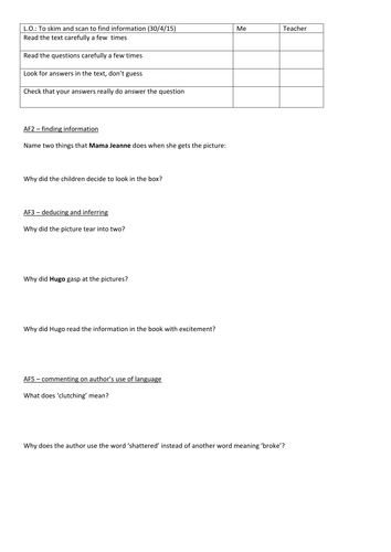 The Invention of Hugo Cabret Lesson Resources