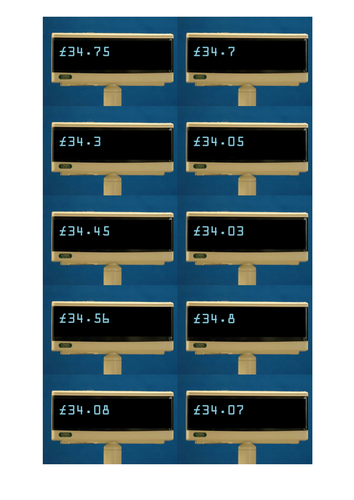 Ordering Decimals on a Cash Register Screen
