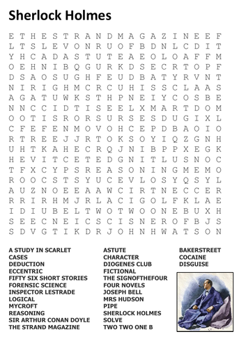 Sherlock Holmes Word search