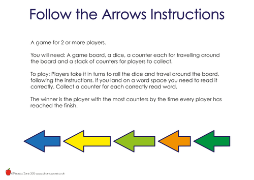 Phonics Game 'Follow the Arrows'