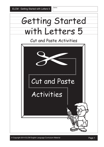 Alphabet cut and paste activities (59 pages)