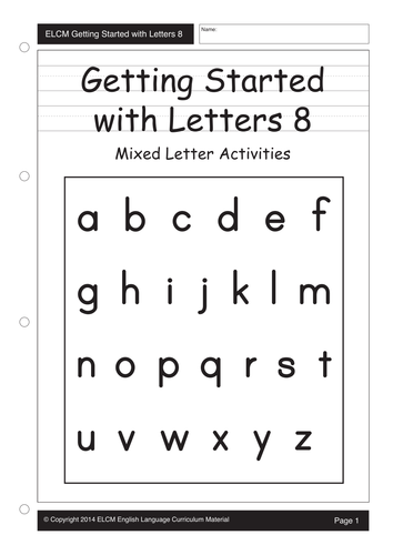 Alphabet letter activities (29 pages)