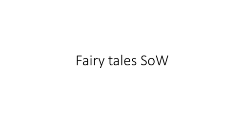 Fairy tales scheme of work year 7