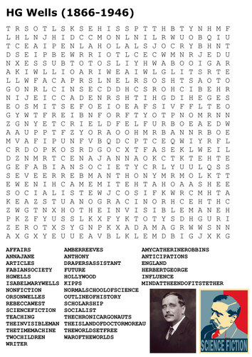 HG Wells Word Search