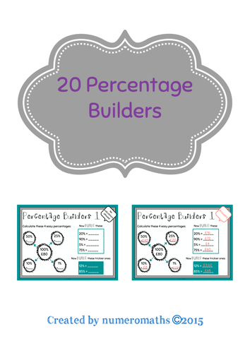 20 Percentage Builders - Number starters