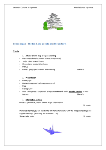 japanese assignment