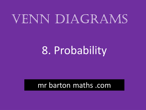 Venn Diagrams 8 - Probability