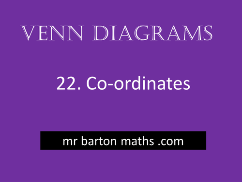 Venn Diagrams 22 - Co-ordinates