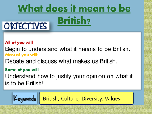 What it means to be British by KatherineBriggs - Teaching Resources - Tes