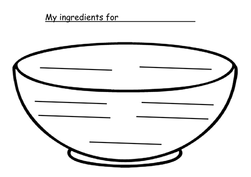 ingredients sheet