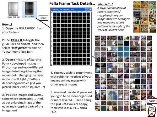 A-Level Photography:Photoshop Task: Fella Grids
