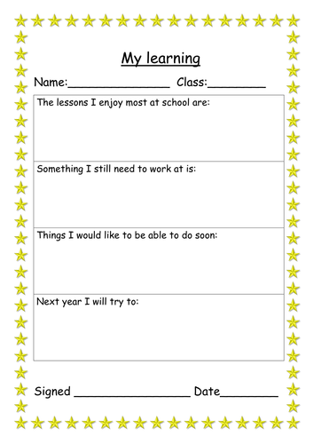 end of year self evaluation