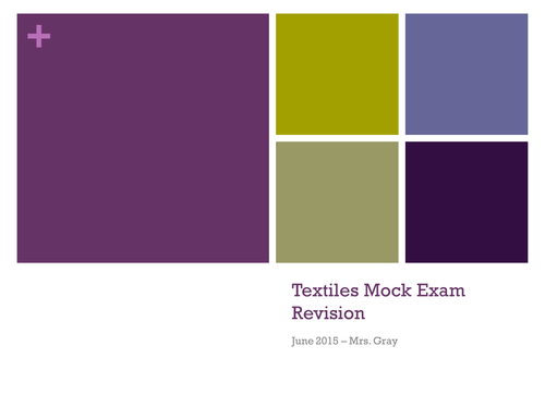 GCSE Textiles Exam Revision slides