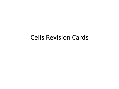 AQA Science Key Word Revision Cards