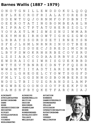 Barnes Wallis Word Search