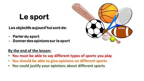 Sport et loisirs Year 7 French | Teaching Resources