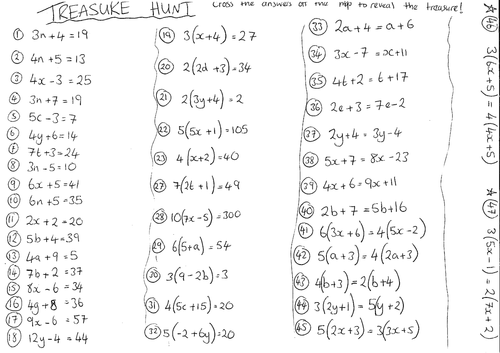 Soling Equations Treasure Map 