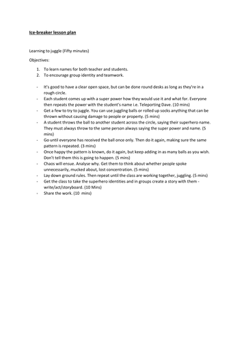 Ice Breaker Resources 24 July