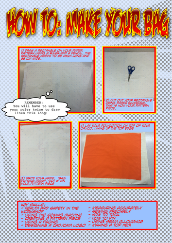 How to Make a Shopper Bag Step by Step (Cartoon style)