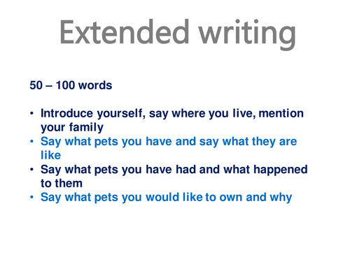 Writing technique in MFL