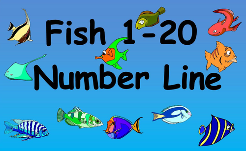 Fish 1-20 Number Line by bestprimaryteachingresources ...