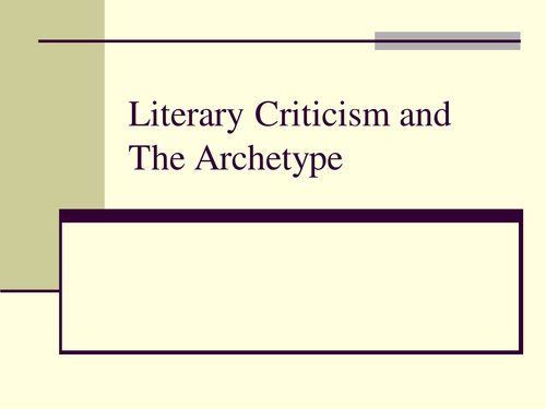 Literary Criticism and the Archetype